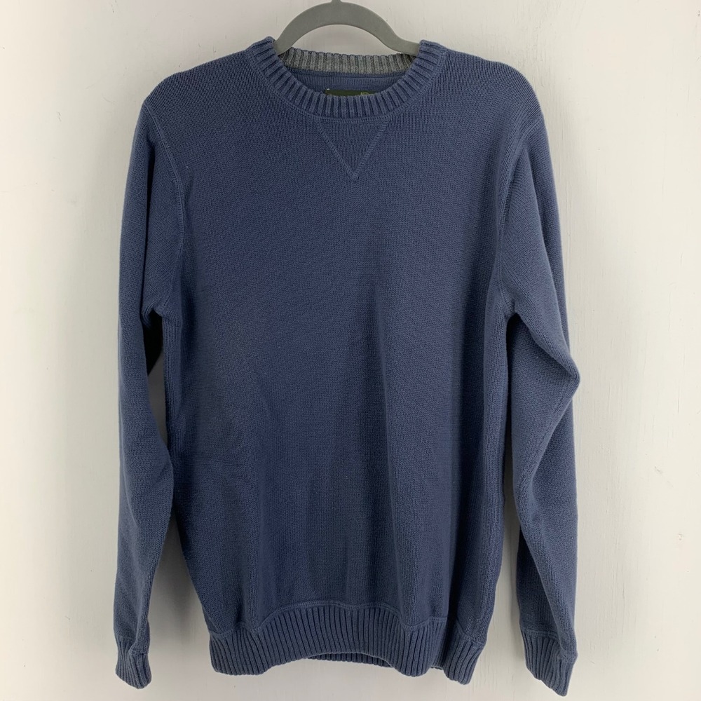 Eddie Bauer Mens Medium Cotton Casual Crewneck Sweater Ribbed Knit Gorp Preppy